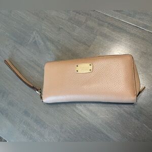 Michael Kors Tan Leather Wallet Wristlet